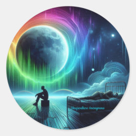 Recorrido de sonámbulos Pegatina redondo anónimo