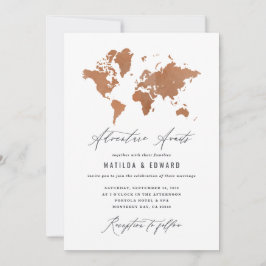 Recorrido del mapa del mundo de las acuarelas roja