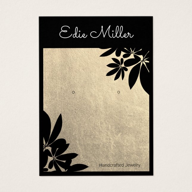 Recorrido elegante del estilo de letra floral negr (Frente)