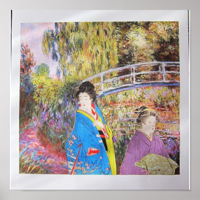 Recorriendo el jardín de Monet - collage de arte (Frente)