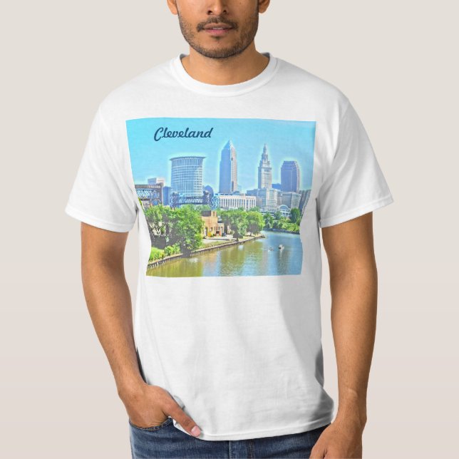 Recorriendo el río Cleveland en camiseta (Anverso)
