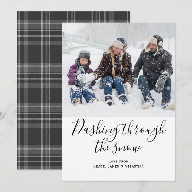 Recorriendo La Tarjeta De Navidades De Fotografías (Anverso / Reverso)