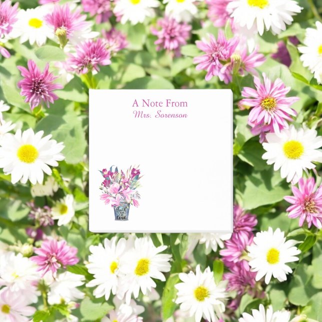 Recortar Una Nota De Las Notas Pegajosas Personali (Adorable Personalized Sticky Notes. Great for teachers, your business or home office.)