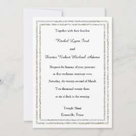 Recorte con brillo plateado de moda - Invitación a