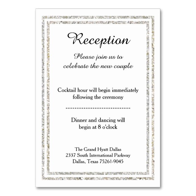 Recorte con brillo plateado de moda - Tarjeta de i (Anverso)