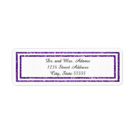 Recorte con brillo púrpura - Etiqueta de dirección