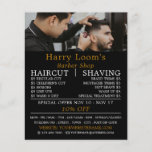 Recorte de cabello elegante, publicidad masculina<br><div class="desc">Elegante corte de cabello,  barberos masculinos de publicidad volantes por la tienda de tarjetas de visita.</div>