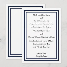 Recorte de doble marina - Invitación a la boda