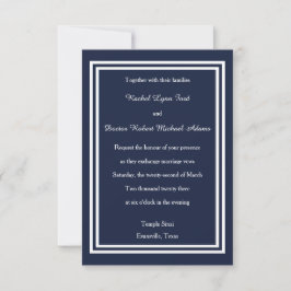 Recorte de doble marina - Invitación a la boda 3x5