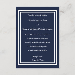 Recorte de doble marina - Invitación a la boda 3x5