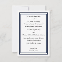 Recorte de doble marina - Invitación a la boda 3x5