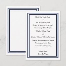 Recorte de doble marina - Invitación a la boda 3x5