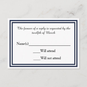 Recorte de doble marina - Tarjeta RSVP