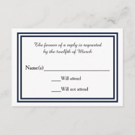 Recorte de doble marina - Tarjeta RSVP