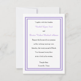 Recorte de lavanda doble - Invitación a la boda 3x