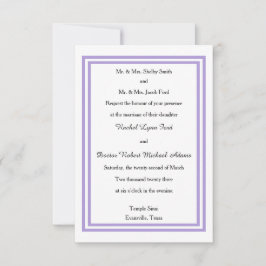 Recorte de lavanda doble - Invitación a la boda 3x