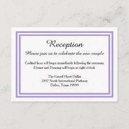 Recorte de lavanda doble - Invitación a la recepci