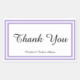 Recorte de lavanda doble - Pegatina Rectángulo