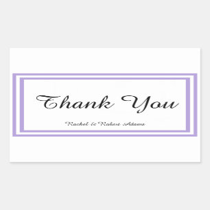 Recorte de lavanda doble - Pegatina Rectángulo