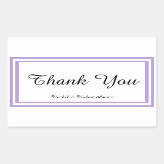 Recorte de lavanda doble - Pegatina Rectángulo