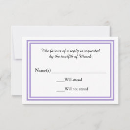 Recorte de lavanda doble - Tarjeta RSVP