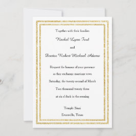 Recorte de moda Faux Gold Glittered - Invitación d