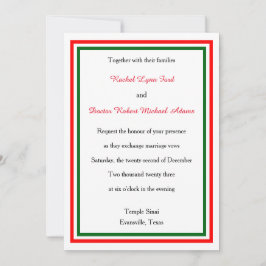 Recorte de Navidades dobles -5x7 Invitación a matr