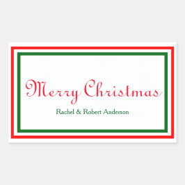 Recorte de Navidades dobles - Pegatina Rectángulo