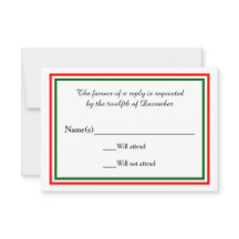 Recorte de Navidades dobles - Tarjeta RSVP