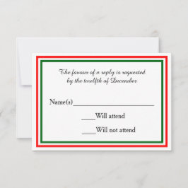 Recorte de Navidades dobles - Tarjeta RSVP