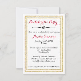Recorte doble de oro - Invitación a la soltera 3x5