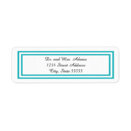 Recorte Verde azulado doble - Etiqueta de direcció