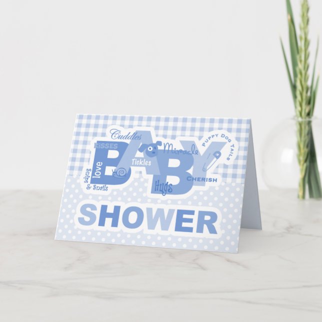 Recortes y invitación de la tarjeta de Baby Shower (Anverso)