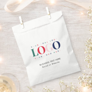 Rectangle Business Company Logo Bolsa de papel de 