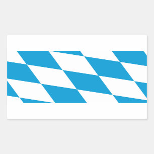 Rectangle pegatina con bandera de Baviera, Alemani