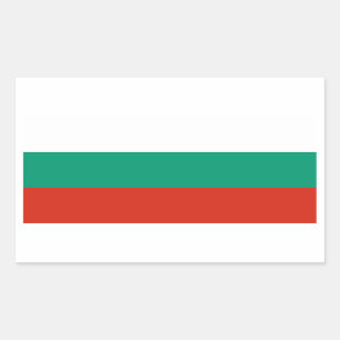 Rectangle pegatina con bandera de Bulgaria