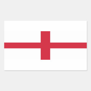 Rectangle pegatina con bandera de Inglaterra
