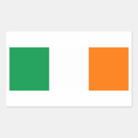 Rectangle pegatina con bandera de Irlanda