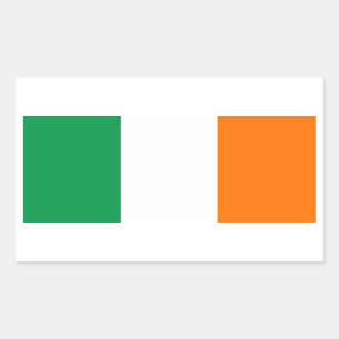 Rectangle pegatina con bandera de Irlanda