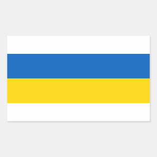 Rectangle pegatina con bandera de Ucrania