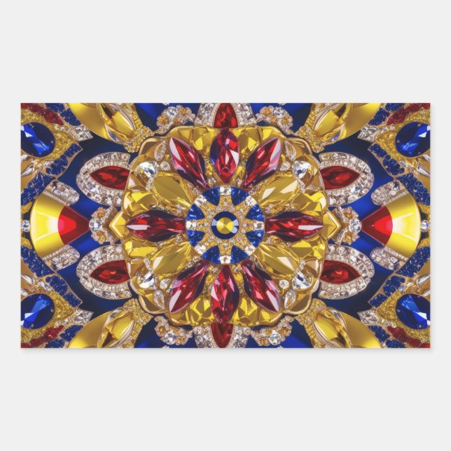 Rectangle pegatina con Colombia Colores (Anverso)