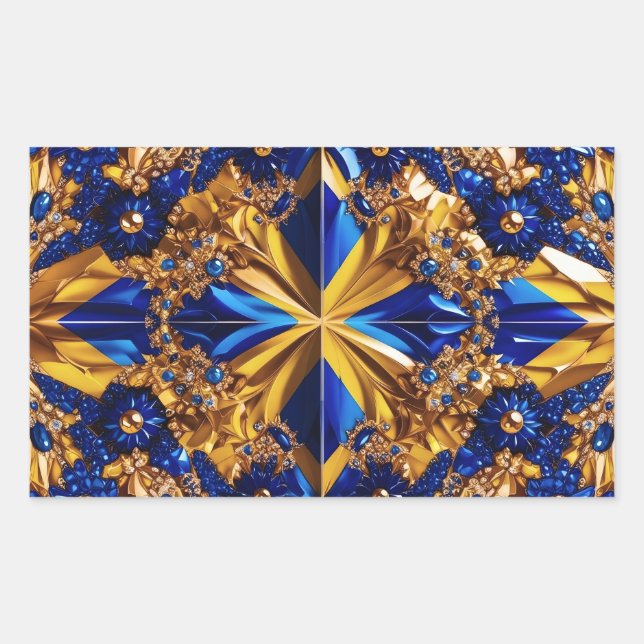 Rectangle pegatina con Suecia Colores (Anverso)