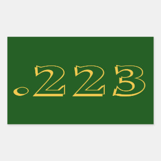 Rectangular .223 Pegatina de municiones