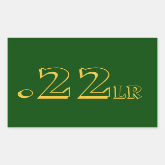 Rectangular .22lr Pegatina de municiones