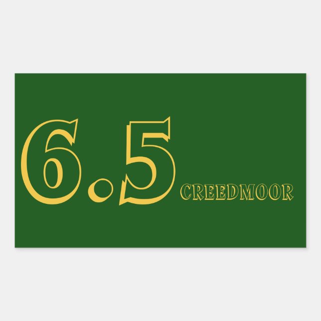 Rectangular 6.5 Creedmoor Ammo Pegatina (Anverso)