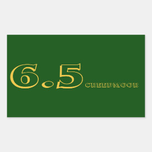Rectangular 6,5 Pegatina de la munición de Creedmoor