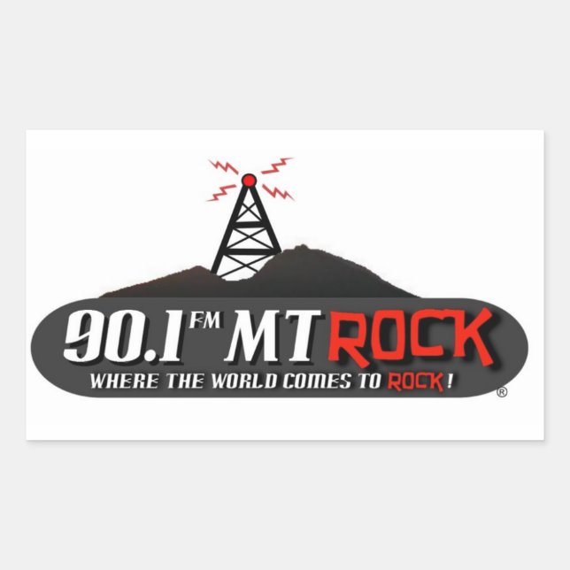 Rectangular 90,1 Pegatina de MtRock (Anverso)