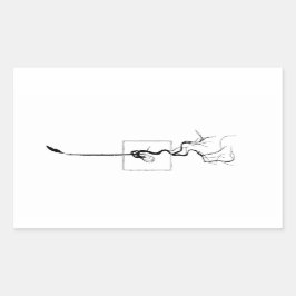 Rectangular Acorn Sprout Pegatina