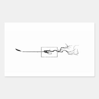 Rectangular Acorn Sprout Pegatina