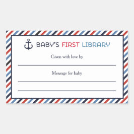 Rectangular Ahoy es un Pegatina de Bookplate del libro